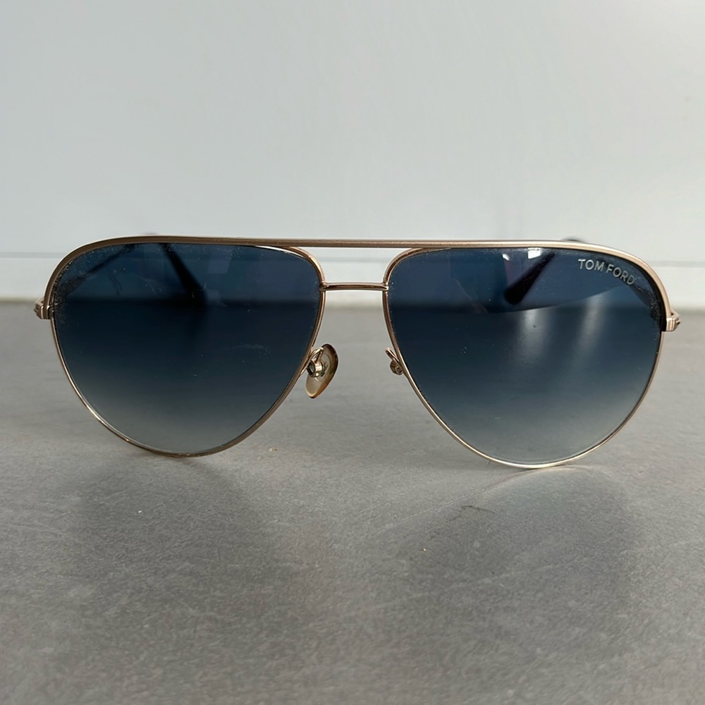 Tom Ford Andy Gold-Tone Aviator Sunglasses